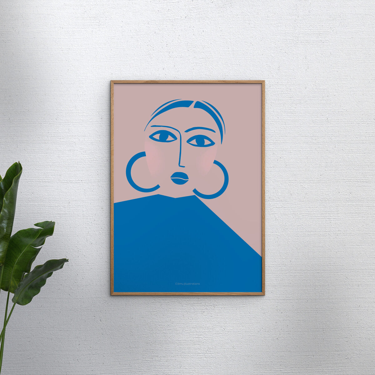 Fōmu illustrations Blue Woman plakat - A3